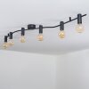 Hukamaa Plafonnier Noir, 6 lumières
