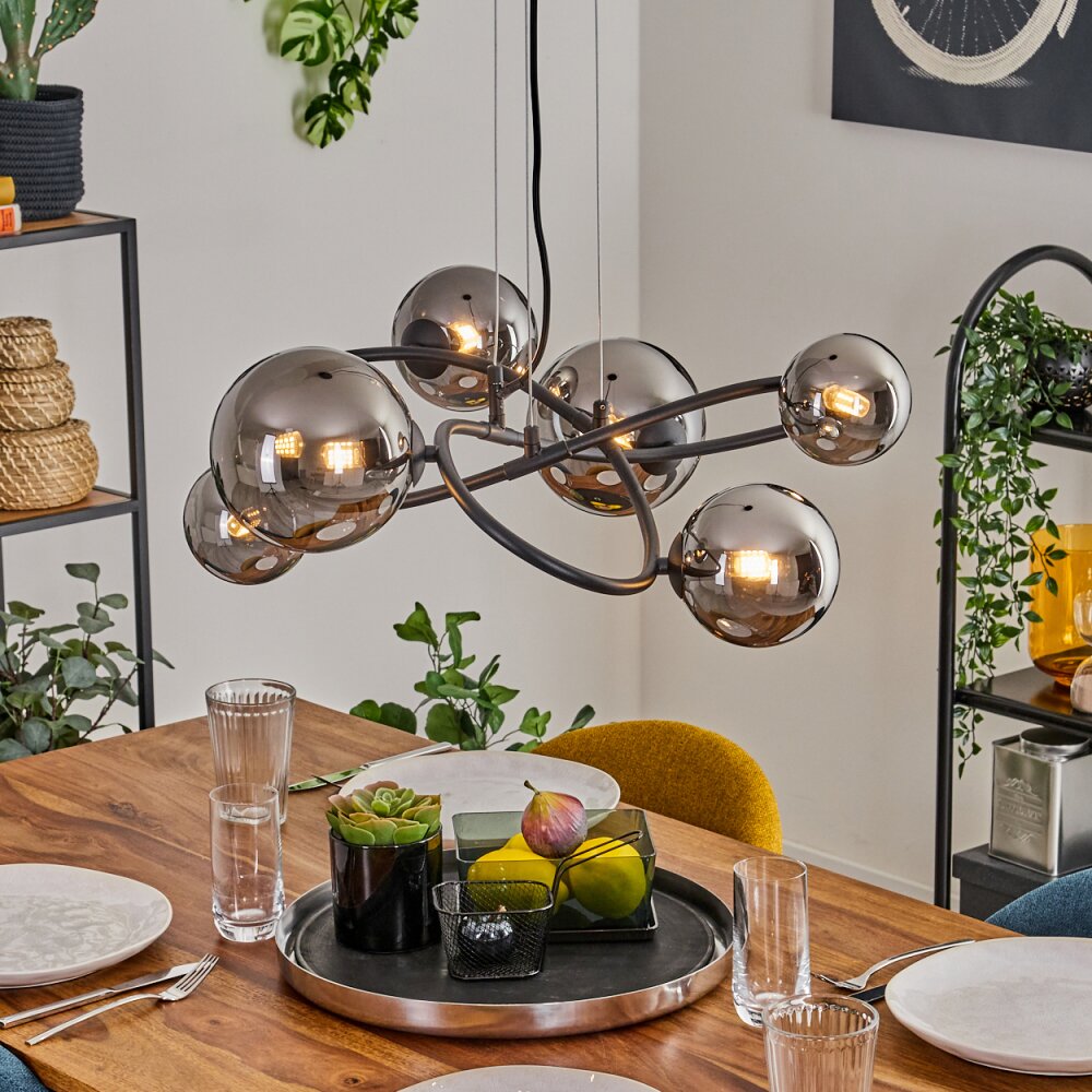 Chariton Suspension Noir, 6 lumières main product photo