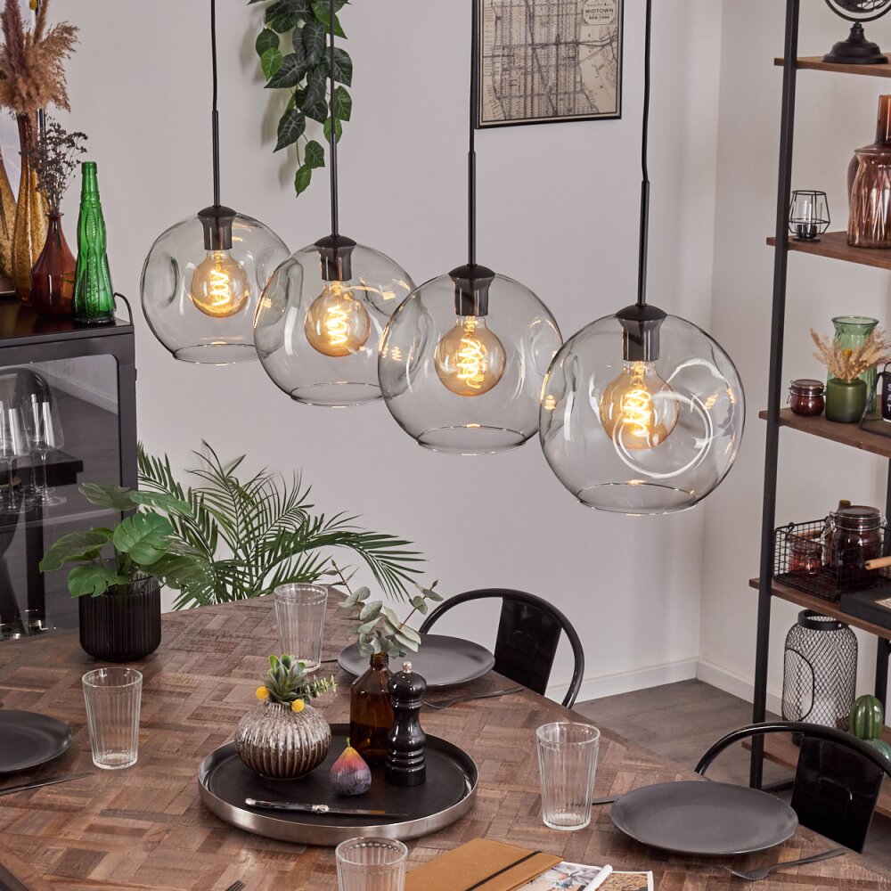 Ripoll Suspension Noir, 4 lumières main product photo
