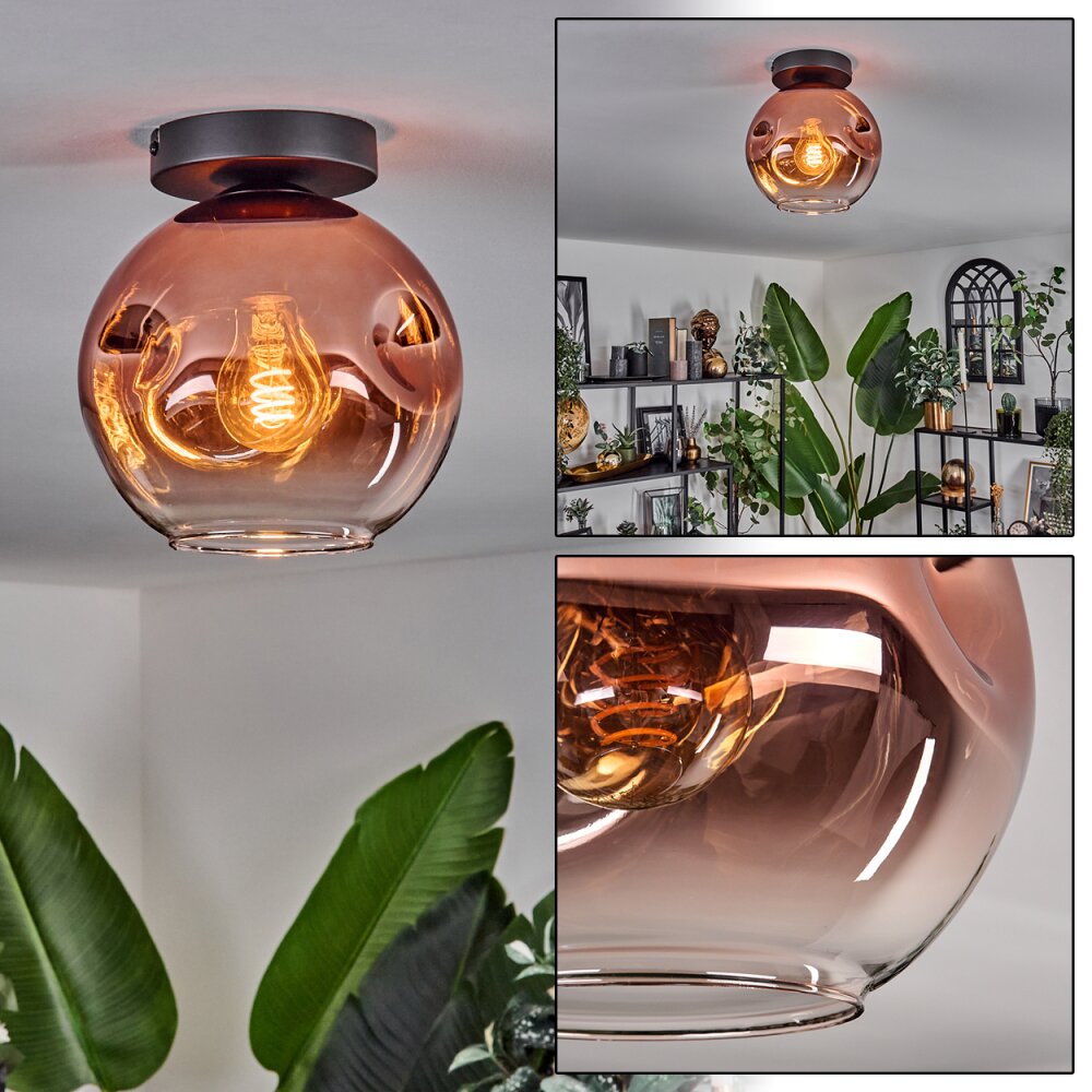 Ripoll Plafonnier Clair, Cuivré, 1 lumière main product photo