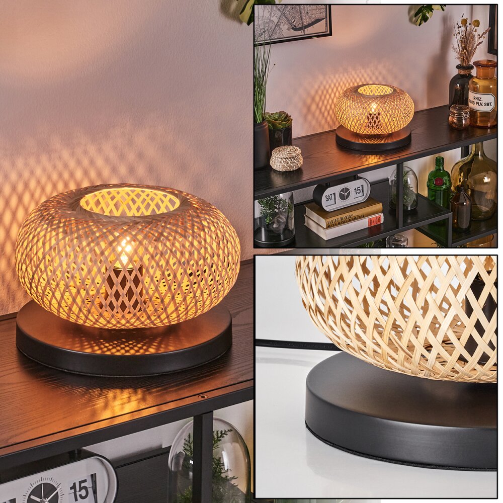Bauro Lampe à poser 25 cm Noir, 1 lumière main product photo