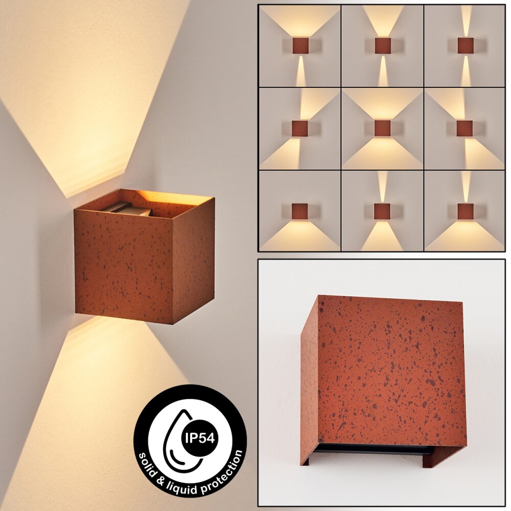 Tamarin Lampe murale d´extérieur, Luminaire Up & Down, Applique murale LED Rouille, Noir, 1 lumière main product photo
