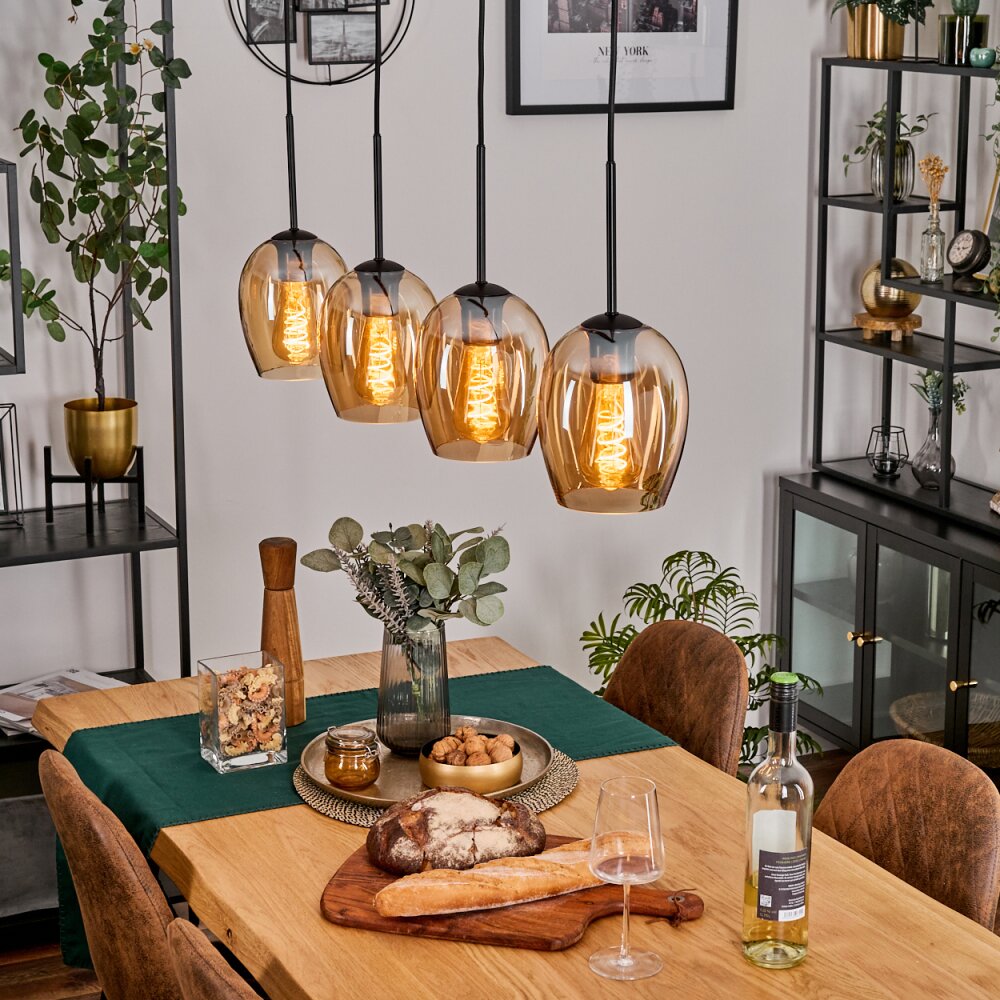 Vevino Suspension Noir, 4 lumières main product photo