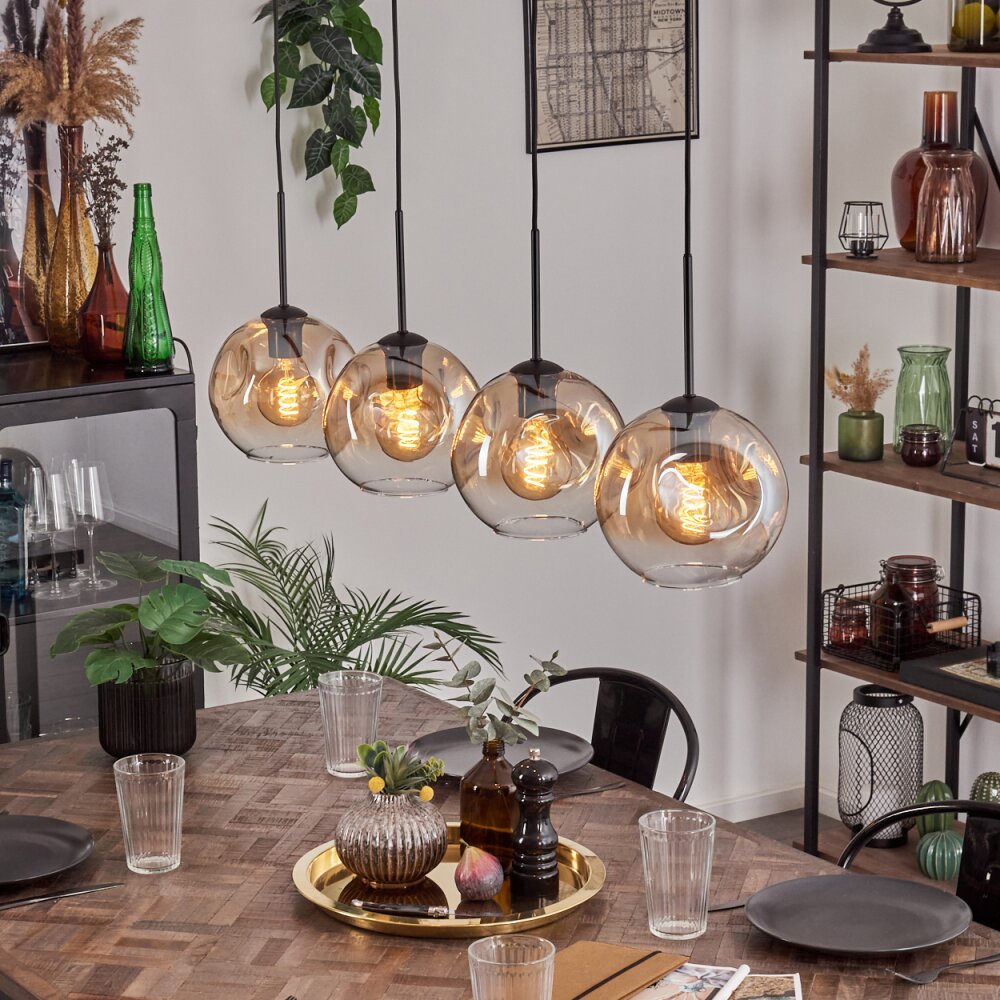 Ripoll Suspension Noir, 4 lumières main product photo