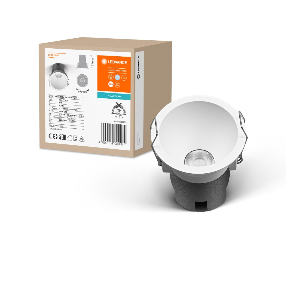 Twist Spot encastrable Luminaires Ledvance LED Blanc, 1 lumière main product photo