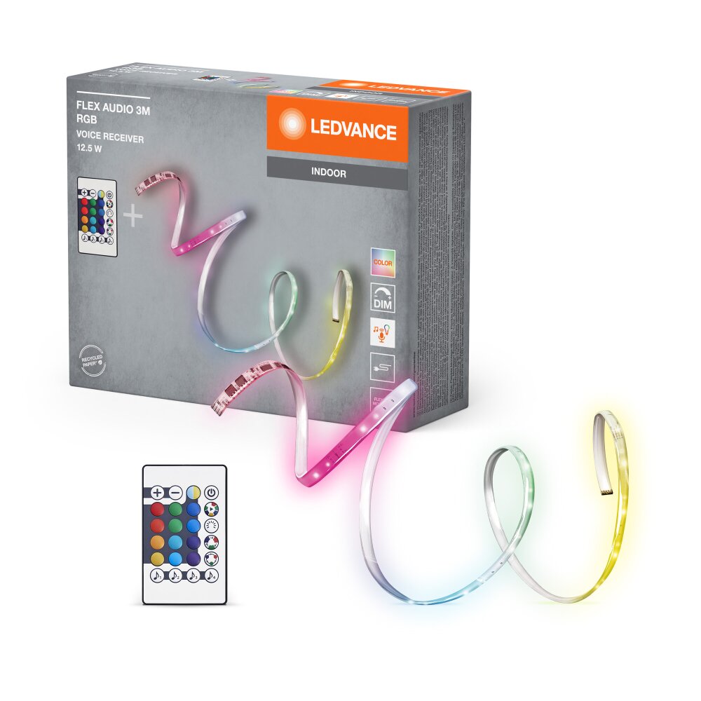LED Bande LED Luminaires Ledvance LED Blanc, 1 lumière, Télécommandes, Changeur de couleurs main product photo