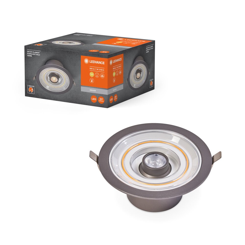 Filament Downlight Luminaires Ledvance LED Aluminium, 1 lumière main product photo