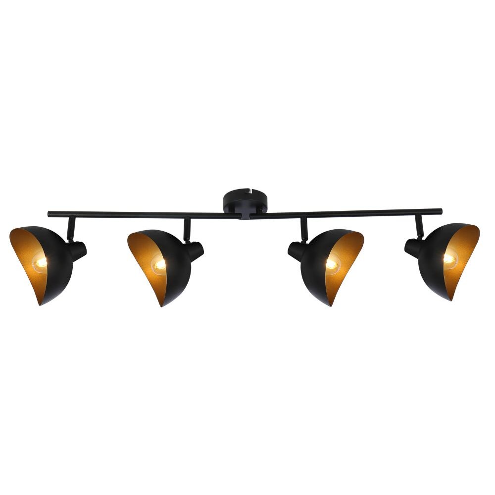 Barre de spots Brilliant Layton Noir, 4 lumières main product photo
