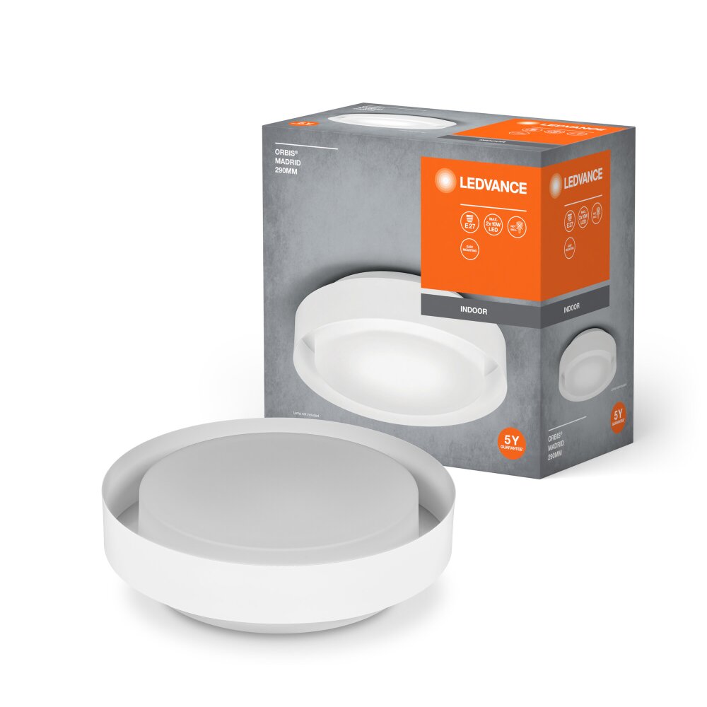 Orbis Plafonnier Luminaires Ledvance Blanc, 2 lumières main product photo