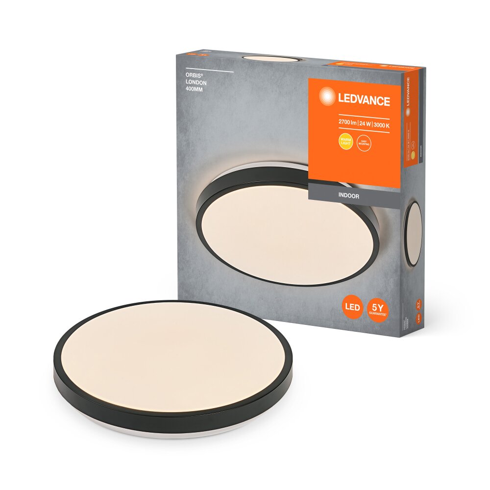 Orbis Plafonnier Luminaires Ledvance LED Noir, 1 lumière main product photo