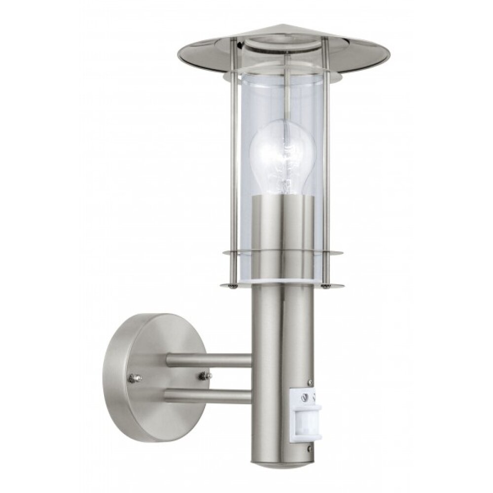 Applique murale Eglo LISIO Acier inoxydable, 1 lumière, Détecteur de mouvement main product photo
