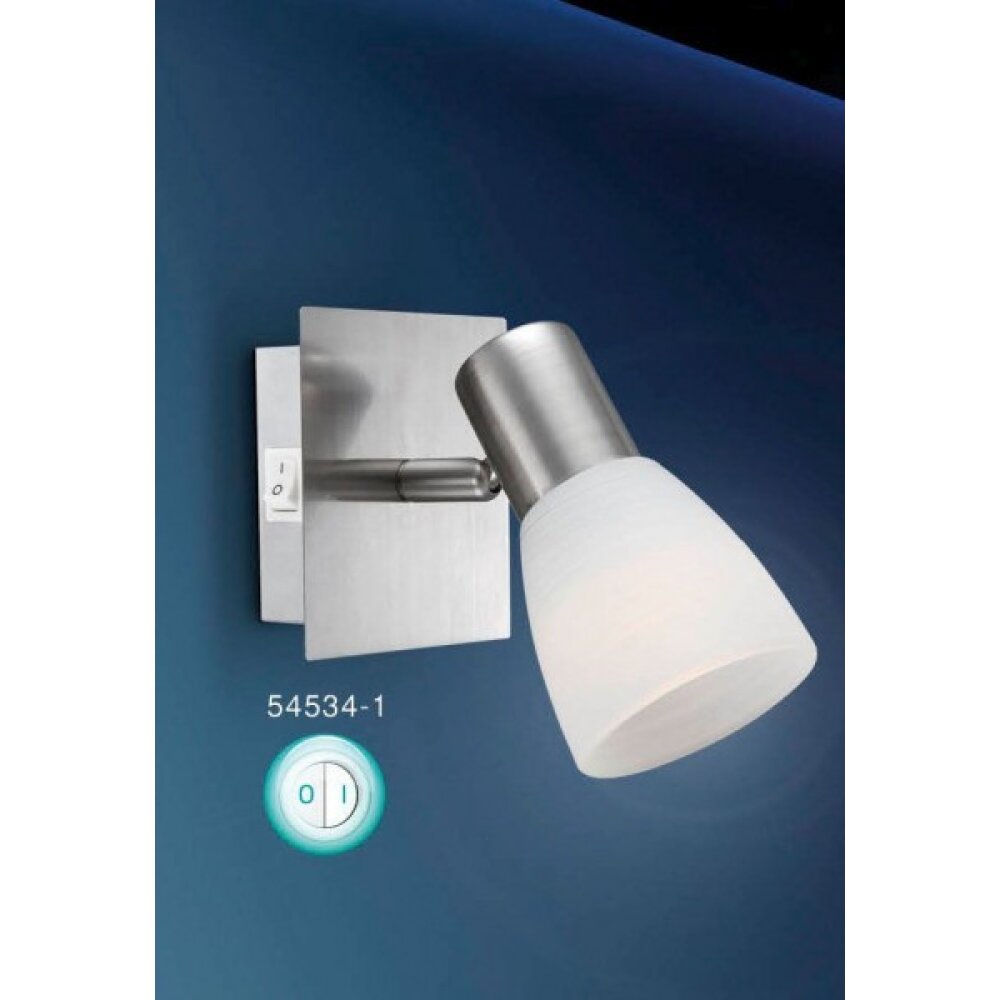 Spot Globo PARRY I Nickel mat, 1 lumière main product photo
