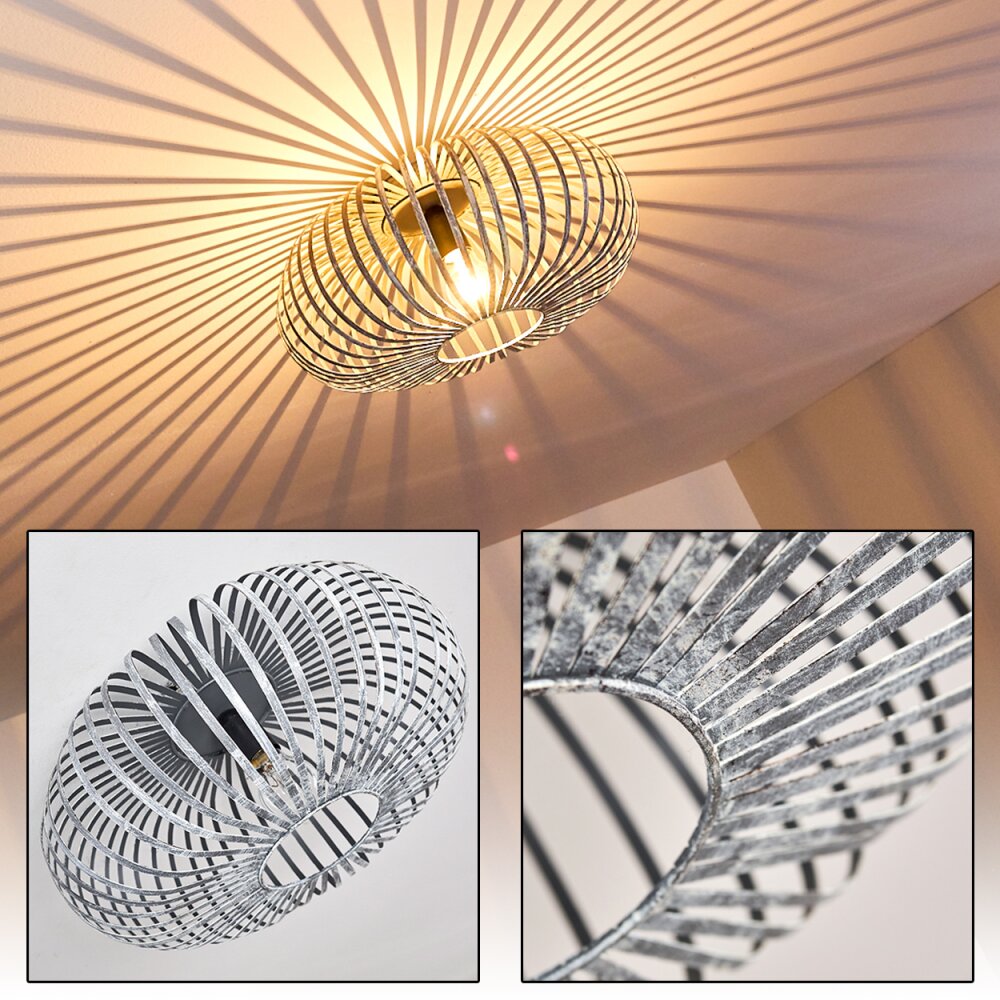 Plafonnier Oravi Gris, Argenté, 1 lumière main product photo