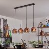 Ripoll Suspension Clair, Cuivré, 4 lumières