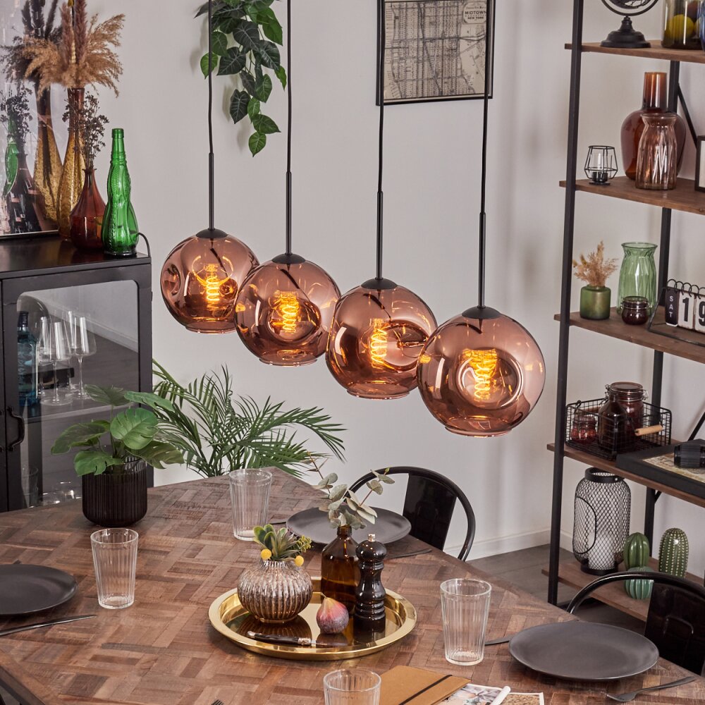 Ripoll Suspension Cuivré, 4 lumières main product photo