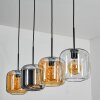 Lauden Suspension Ambre, Chrome, Clair, 4 lumières