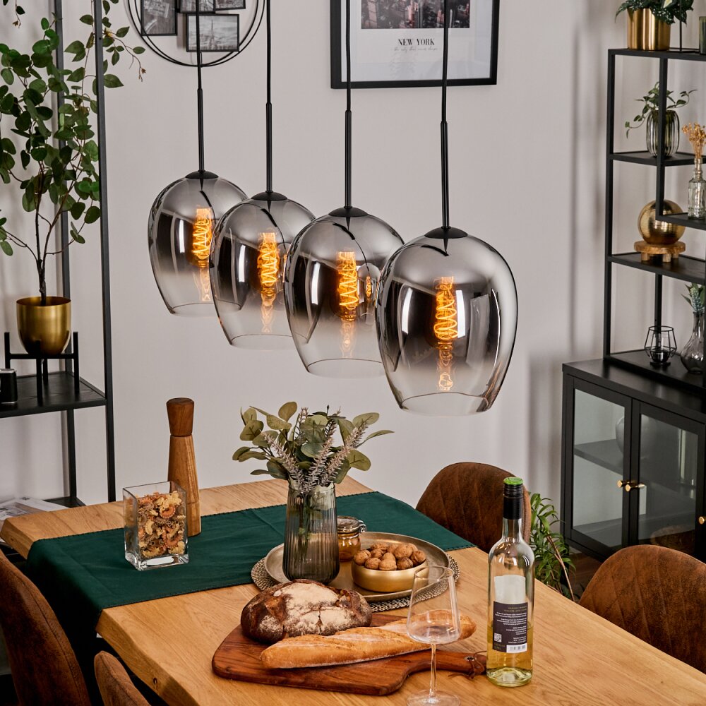 Vevino Suspension Chrome, Clair, 4 lumières main product photo