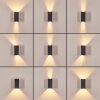 Hoods Lampe murale d´extérieur, Luminaire Up & Down, Applique murale LED Cuivre, Noir, 1 lumière