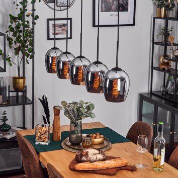 Vevino Suspension Noir, 5 lumières Vevino Suspension Noir, 5 lumières