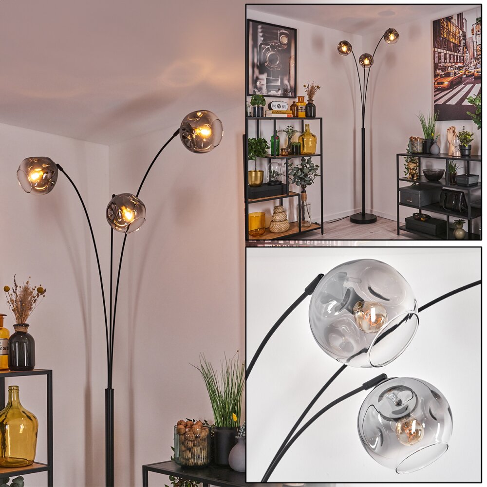 Ripoll Lampadaire Noir, 3 lumières main product photo