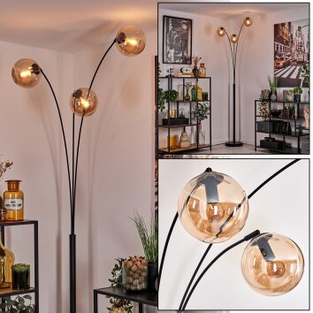 Gastor Lampadaire Noir, 3 lumières