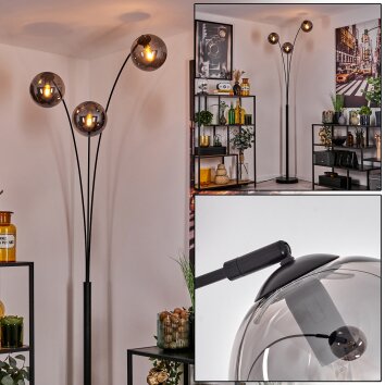 Gastor Lampadaire Noir, 3 lumières