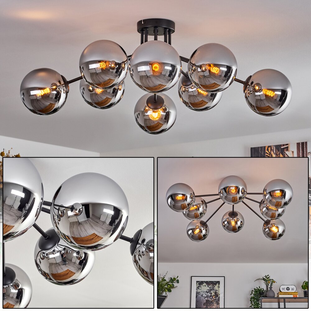 Gastor Plafonnier 87 cm Chrome, 8 lumières main product photo