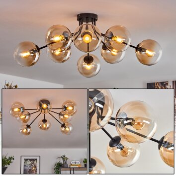 Gastor Plafonnier 87 cm Ambre, Clair, 8 lumières Gastor Plafonnier 87 cm Ambre, Clair, 8 lumières