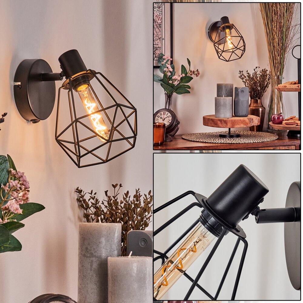 Yaak Applique murale Noir, 1 lumière main product photo