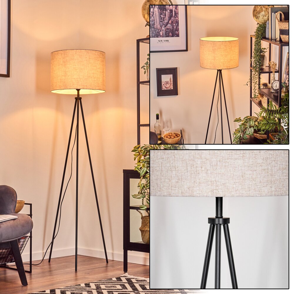 Bassagoda Lampadaire Noir, 1 lumière main product photo