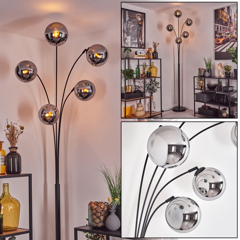 Gastor Lampadaire Chrome, 5 lumières main product photo