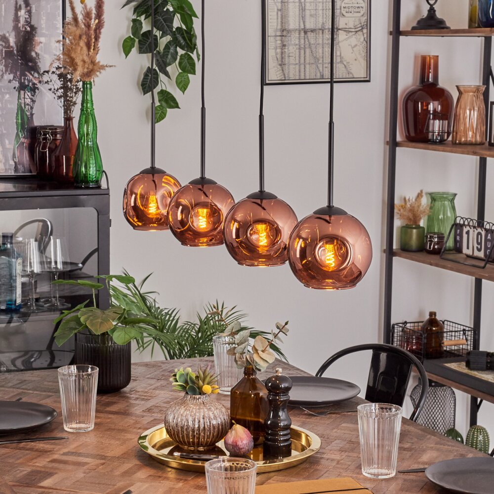 Ripoll Suspension Cuivré, 4 lumières main product photo