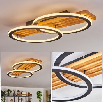 Pompu Plafonnier LED Écru, Noir, 1 lumière Pompu Plafonnier LED Écru, Noir, 1 lumière