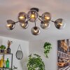 Gastor Plafonnier 87 cm Clair, Fumé, 8 lumières