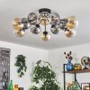 Gastor Plafonnier 91 cm Ambre, Clair, Fumé, 12 lumières