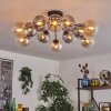 Gastor Plafonnier 91 cm Ambre, Clair, Fumé, 12 lumières