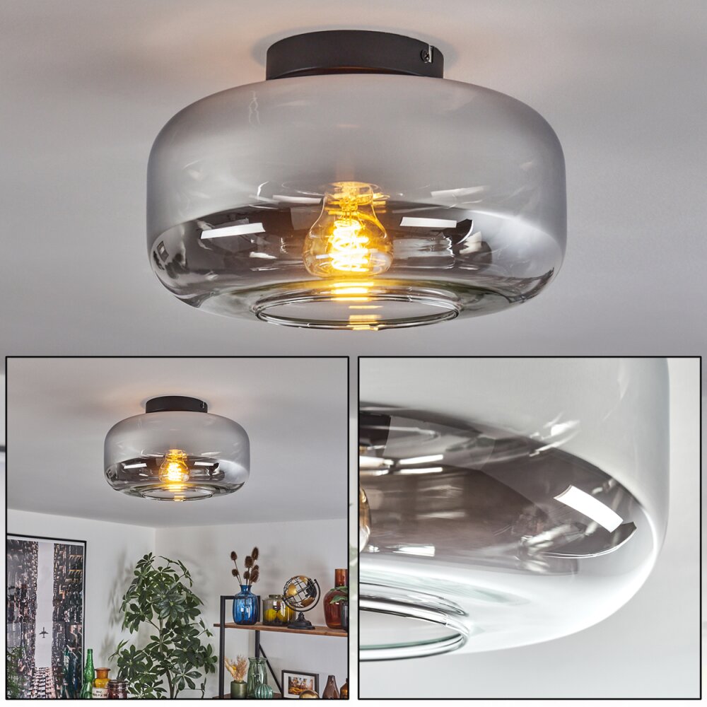 Boza Plafonnier Chrome, Clair, Fumé, 1 lumière main product photo