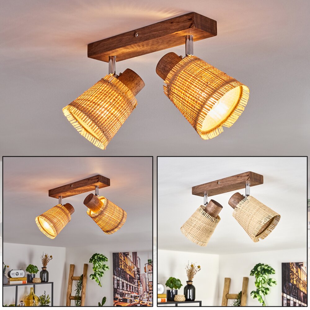 Lindberg Plafonnier Chrome, Écru, 2 lumières main product photo