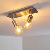 Plafonnier Lagunita Nickel mat, 2 lumières