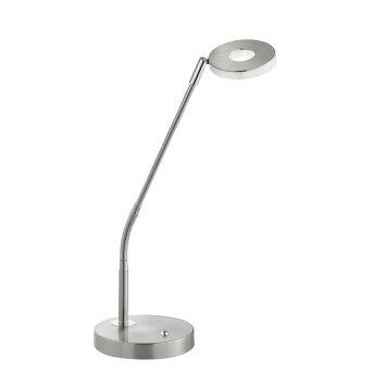 Lampe à poser Honsel Dent LED Nickel mat, 1 lumière, Changeur de couleurs