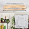 Tabernas Plafonnier LED Écru, Blanc, 1 lumière, Télécommandes