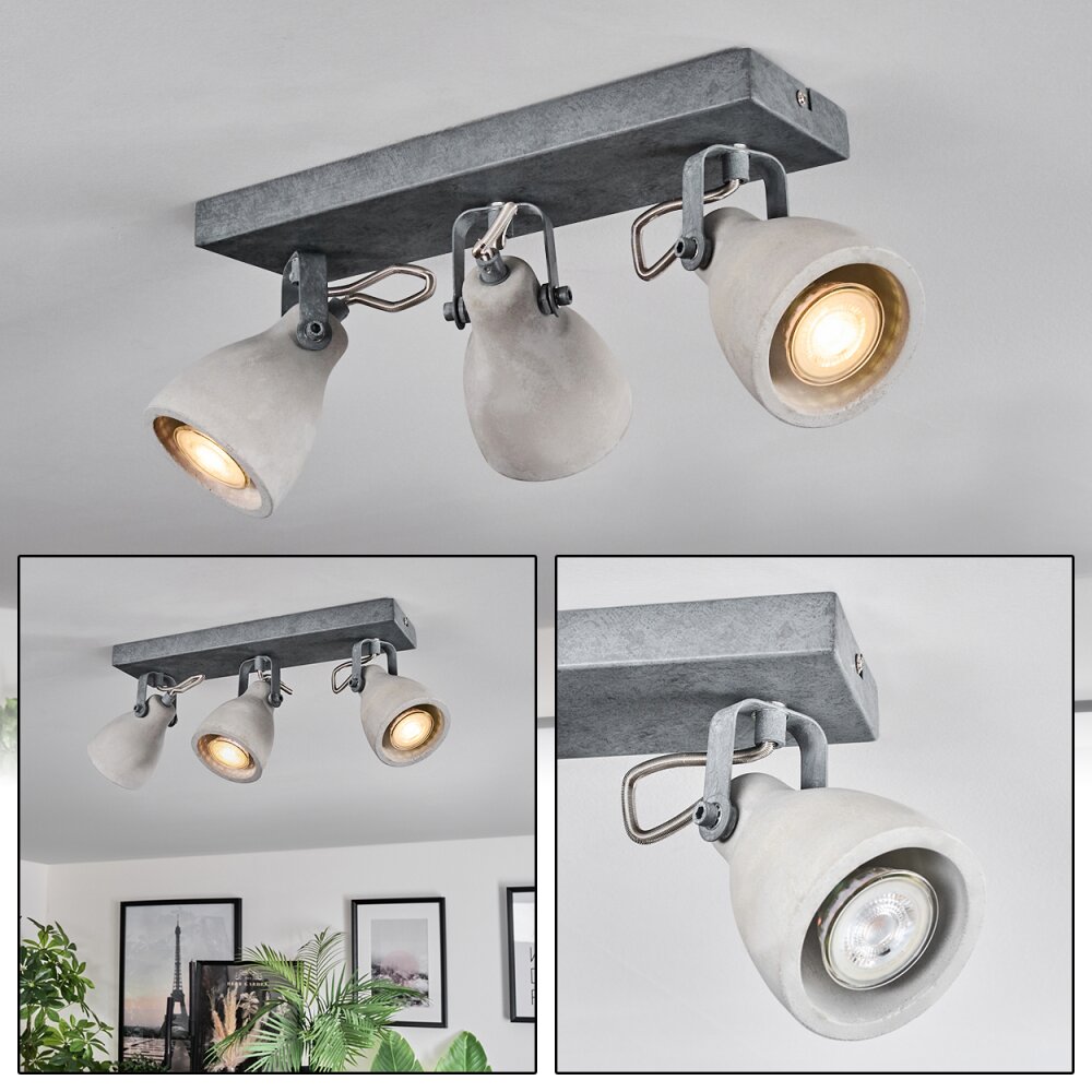 Lomma Plafonnier Acier brossé, 3 lumières main product photo