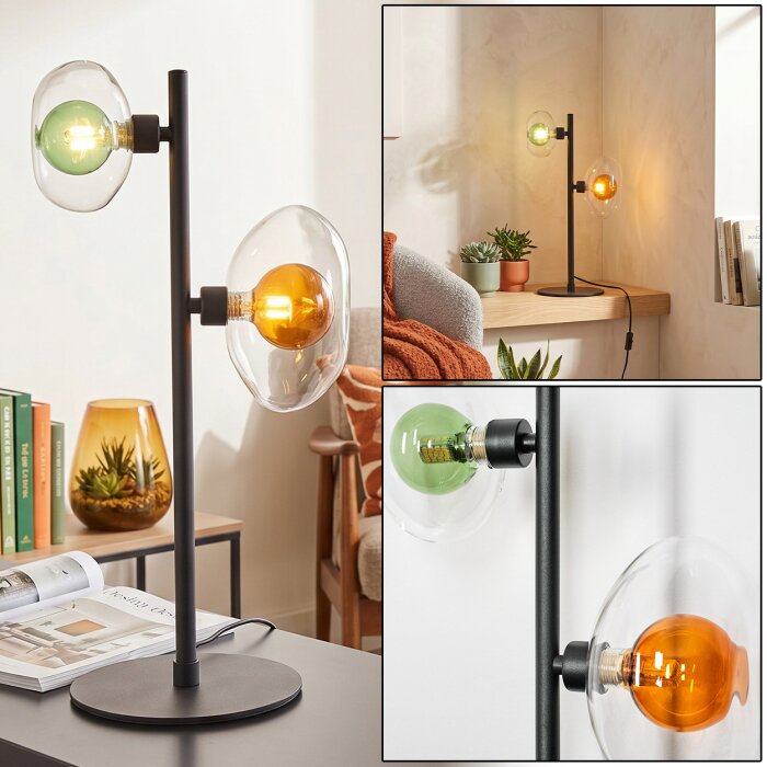 Monsul Lampe à poser Noir, 2 lumières