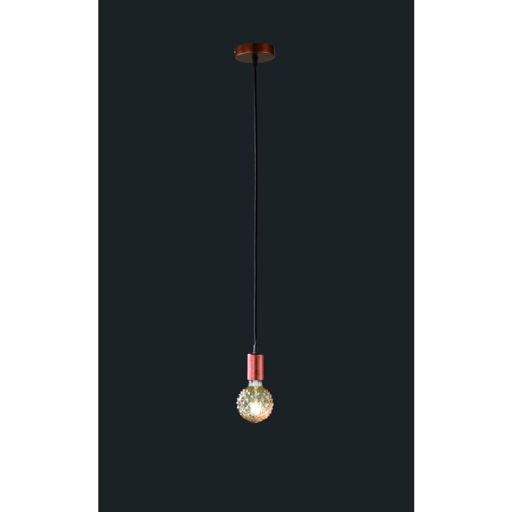 Suspension Trio-Leuchten Cord Cuivre, 1 lumière main product photo