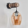 Vevino Boule lumineuse, Applique murale Écru, Noir, 1 lumière