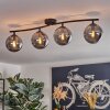 Gastor Plafonnier Fumé, 4 lumières