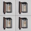 Portalis Lampe murale d´extérieur Brun, Couleur bois, Noir, 1 lumière, Détecteur de mouvement