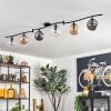 Gastor Plafonnier, Boule lumineuse Ambre, Clair, Fumé, 6 lumières