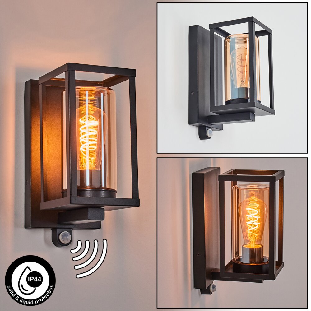 Portalis Lampe murale d´extérieur Noir, 1 lumière, Détecteur de mouvement main product photo