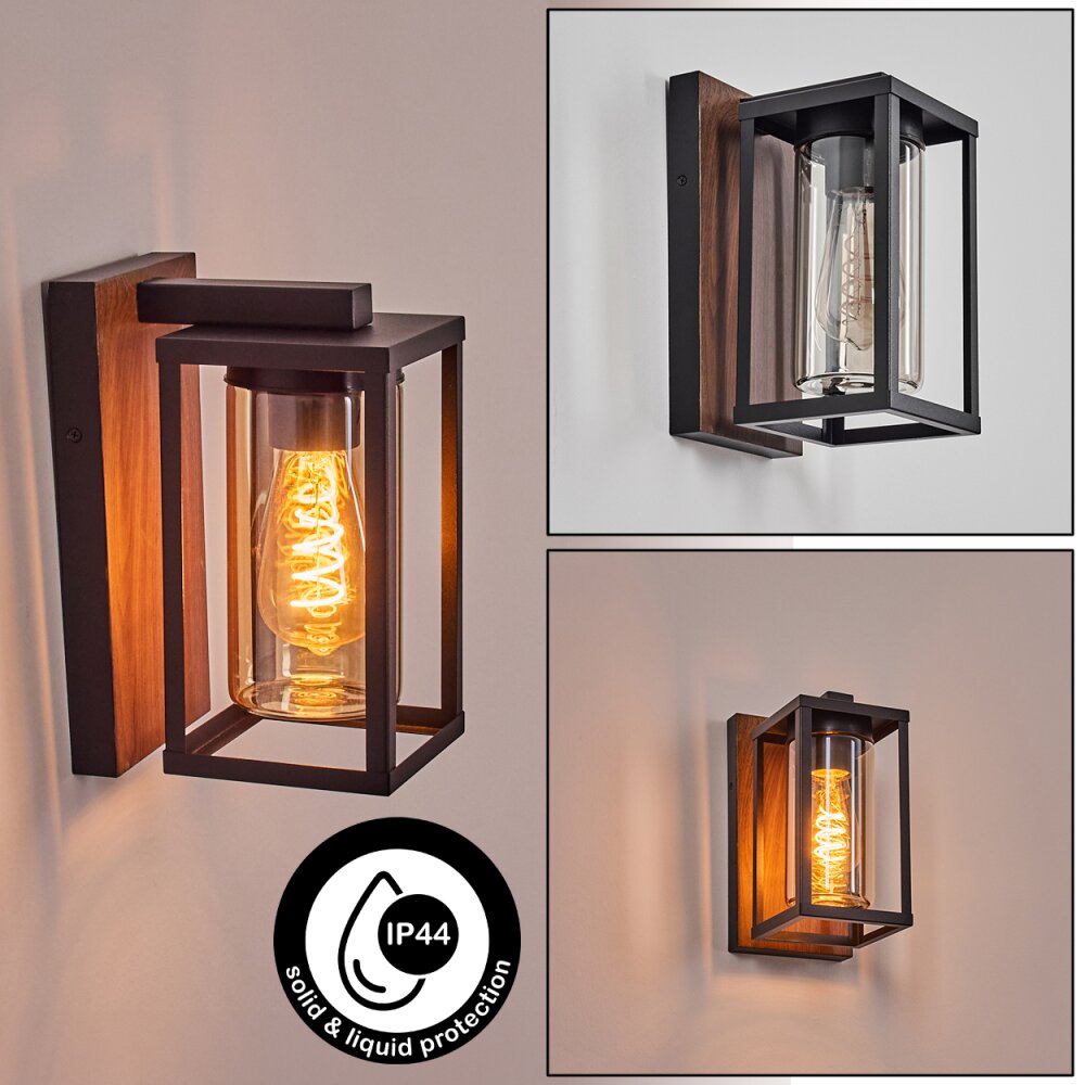 Portalis Lampe murale d´extérieur Brun, Couleur bois, Noir, 1 lumière main product photo